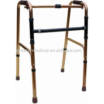 Rollator: cromo adulto Caminante plegable, ajustable 31-38, sin ruedas